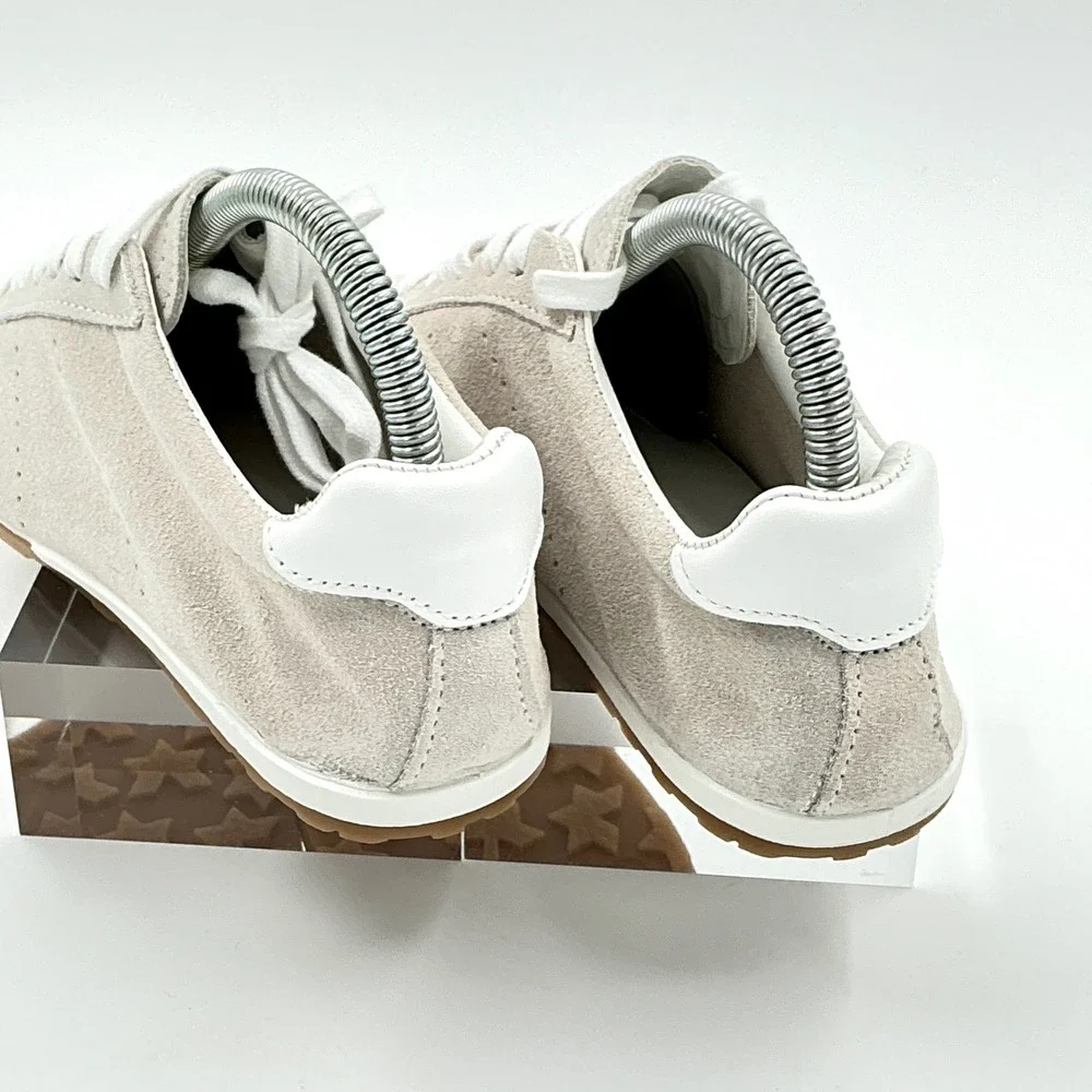 Dolce Vita Size 7 Sneaker Gray Suede Low Top Shoes NEW Serina $140